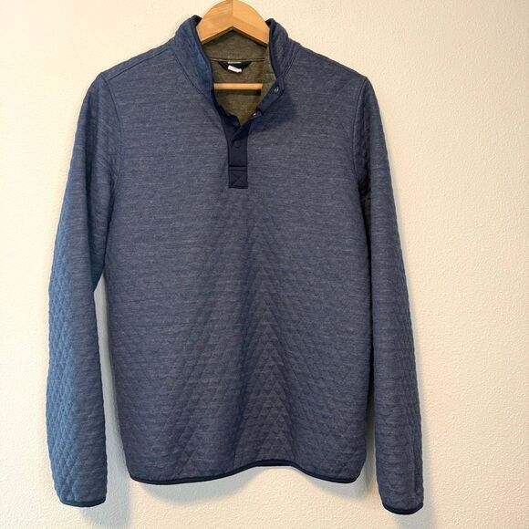 Marine Layer Corbet Quilted Reversible Pullover Sweatshirt Size Medium - Picture 1 of 8